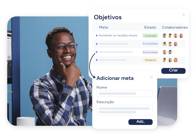 gestao objetivos criar meta