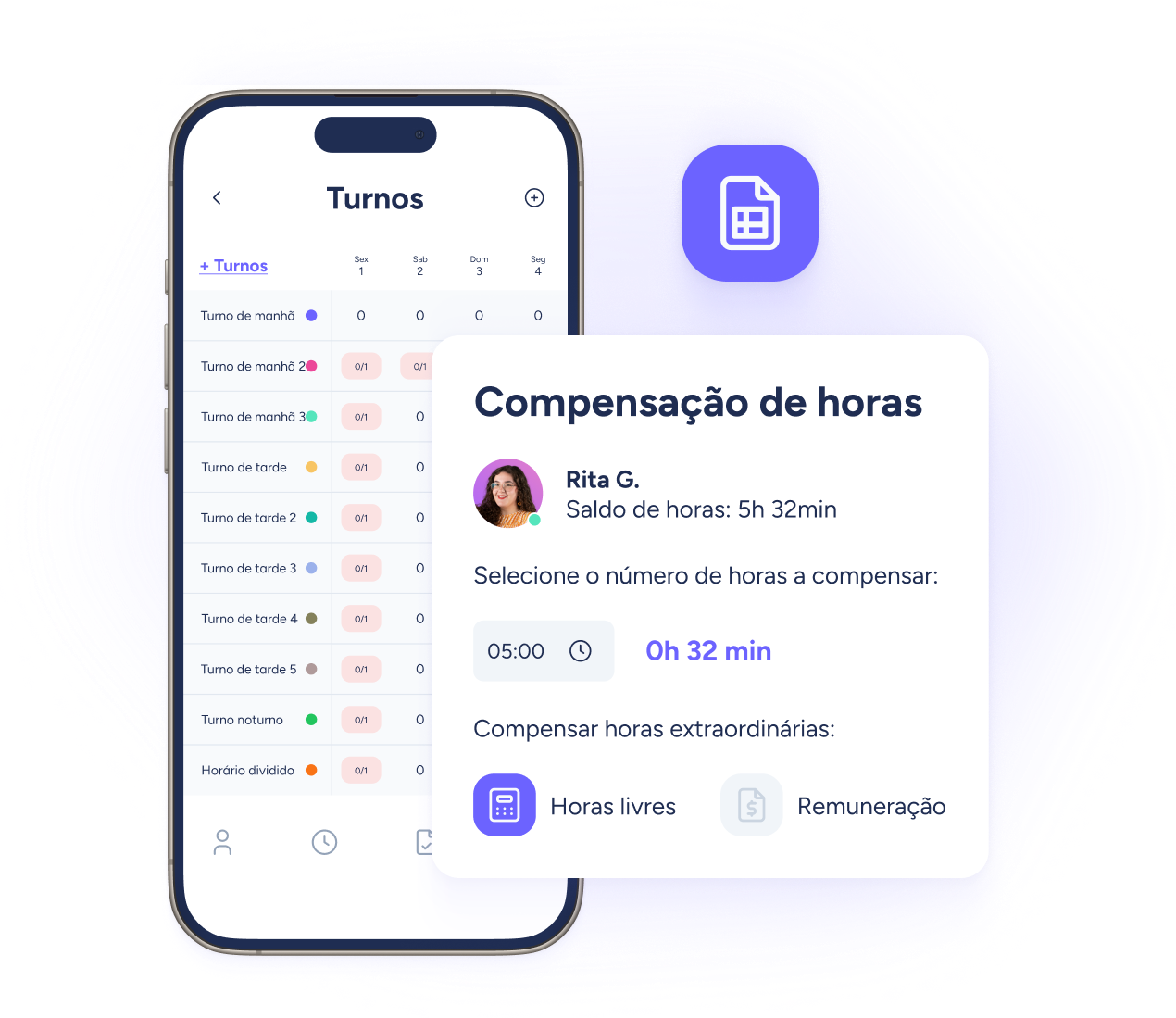 Software de horas de trabalho